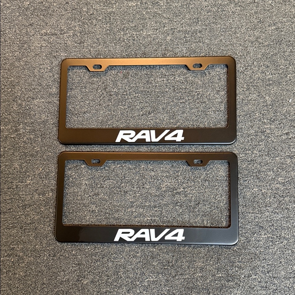 Toyota RAV4 Black License Plate Frame Set